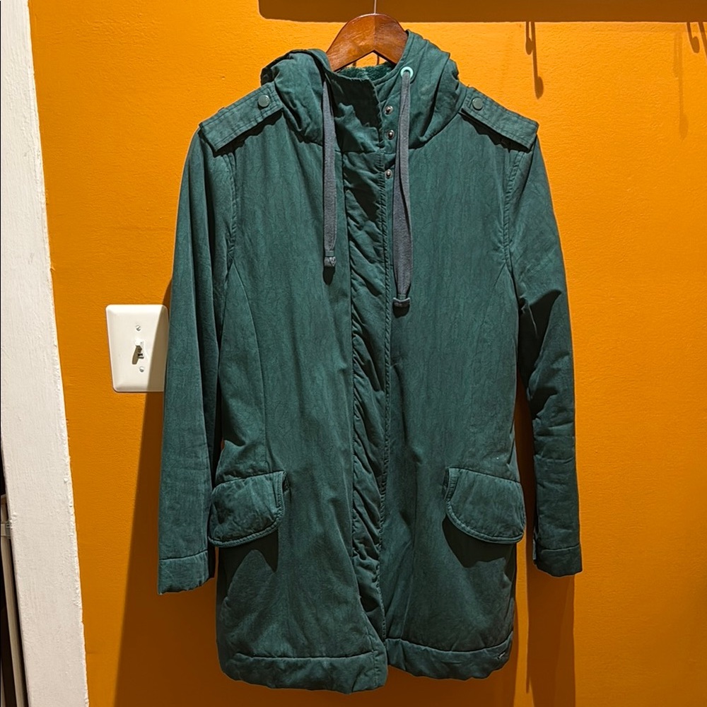 Green Hooded Parka Jacket